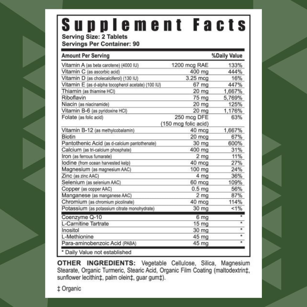Youngevity Ultimate Daily Mega Multivitamin – 180 Tablets, High Absorption