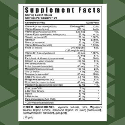 Youngevity Ultimate Daily Mega Multivitamin – 180 Tablets, High Absorption