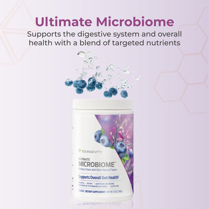 Youngevity Ultimate Microbiome - Prebiotic, Probiotic & Postbiotic Gut Health Supplement