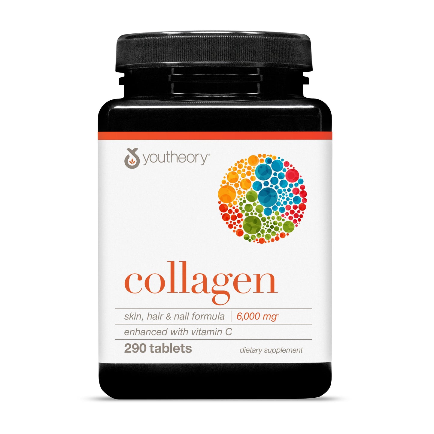Youtheory Advanced Collagen 6000 mg with Vitamin C & Amino Acids - 290 Tablets (48-Day) | Hair, Skin, Nails, Joints