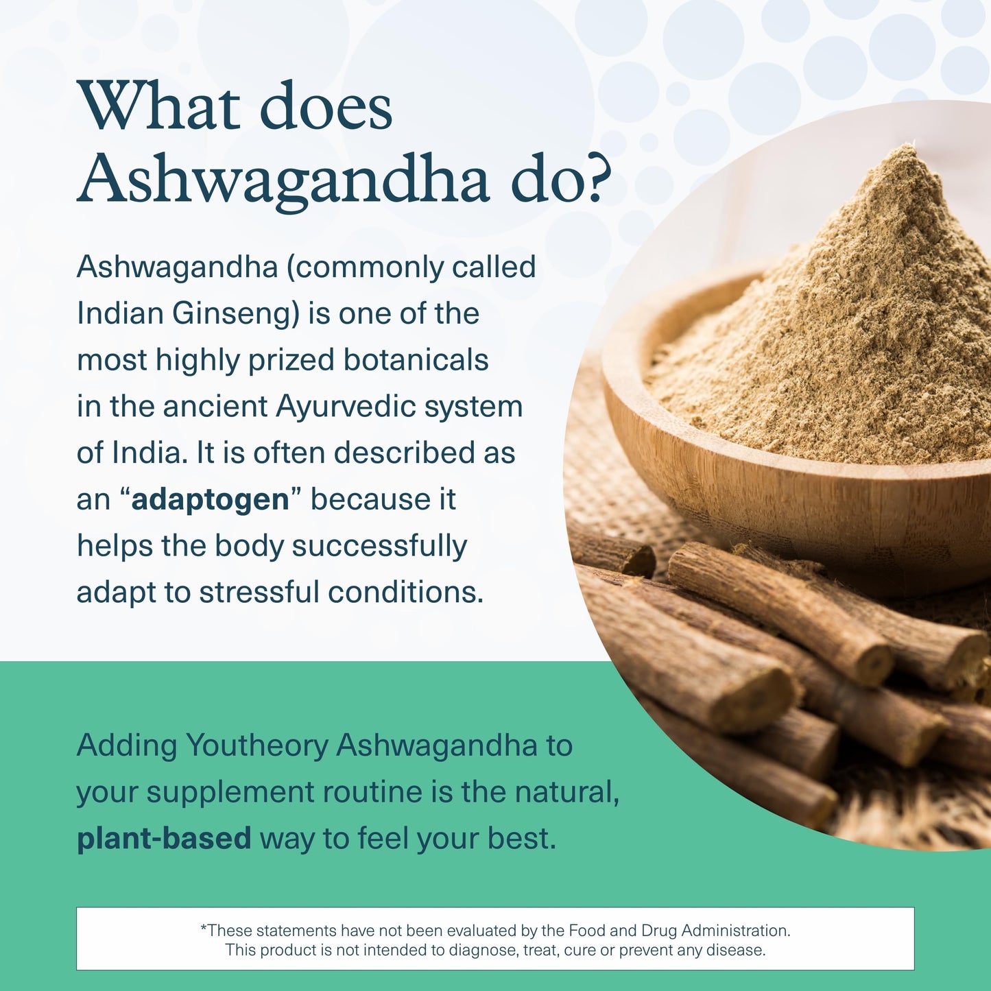 Youtheory Ashwagandha + GABA 1000 mg KSM-66 | 60 Veg Capsules