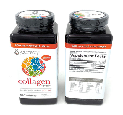 Youtheory Collagen Advanced Formula Tablets – 780 Count (2-Pack) with Vitamin C & Biotin