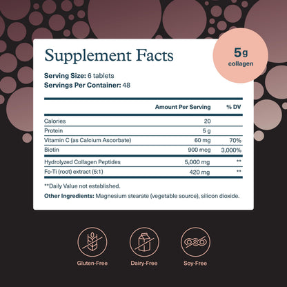 Youtheory Men's Collagen - 5,000 mg | 290 Tablets (48-Day Supply) | Joint, Skin, Hair & Nail Support