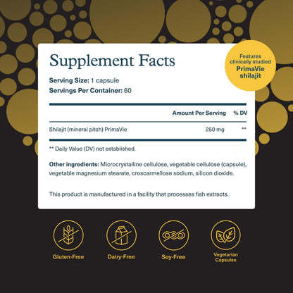Youtheory Men's Shilajit 250mg Capsules – Energy, Stamina & Endurance