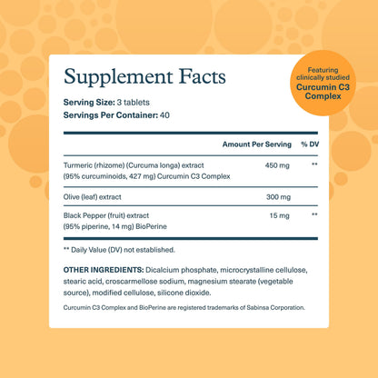 Youtheory Turmeric 450 mg with Black Pepper & Olive Leaf – Supports Joint & Brain Health