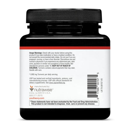 Youtheory Turmeric Extra Strength 1,000 mg | Curcumin with 10 mg BioPerine | 120 Veg Capsules