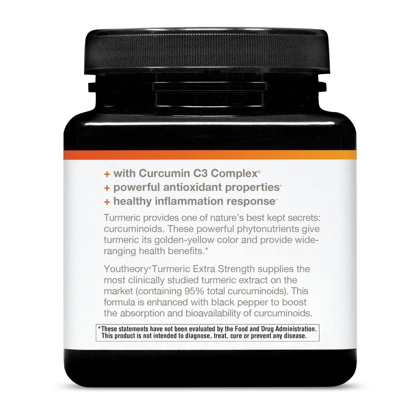 Youtheory Turmeric Extra Strength 1,000 mg | Curcumin with 10 mg BioPerine | 120 Veg Capsules