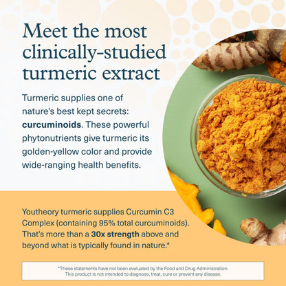 Youtheory Turmeric: Antioxidant & Joint Support | Black Pepper Extract | Vegan & Gluten-Free