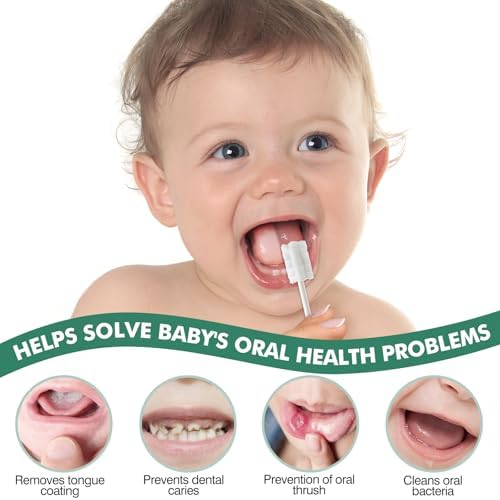 Yruzqne 104Pcs Baby Tongue Cleaner & Infant Toothbrush Set