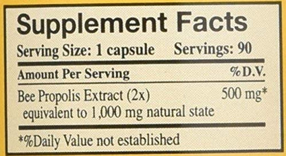 YS Eco Bee Farms Propolis 1000-90 Caps (Pack of 4) | Nutritional Supplement