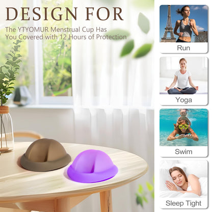 YTYOMUR Reusable Menstrual Disc - Small Size (Pack of 2) | Leakproof, Comfortable, Beginner-Friendly