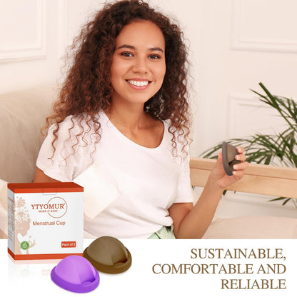 YTYOMUR Reusable Menstrual Disc - Small Size (Pack of 2) | Leakproof, Comfortable, Beginner-Friendly