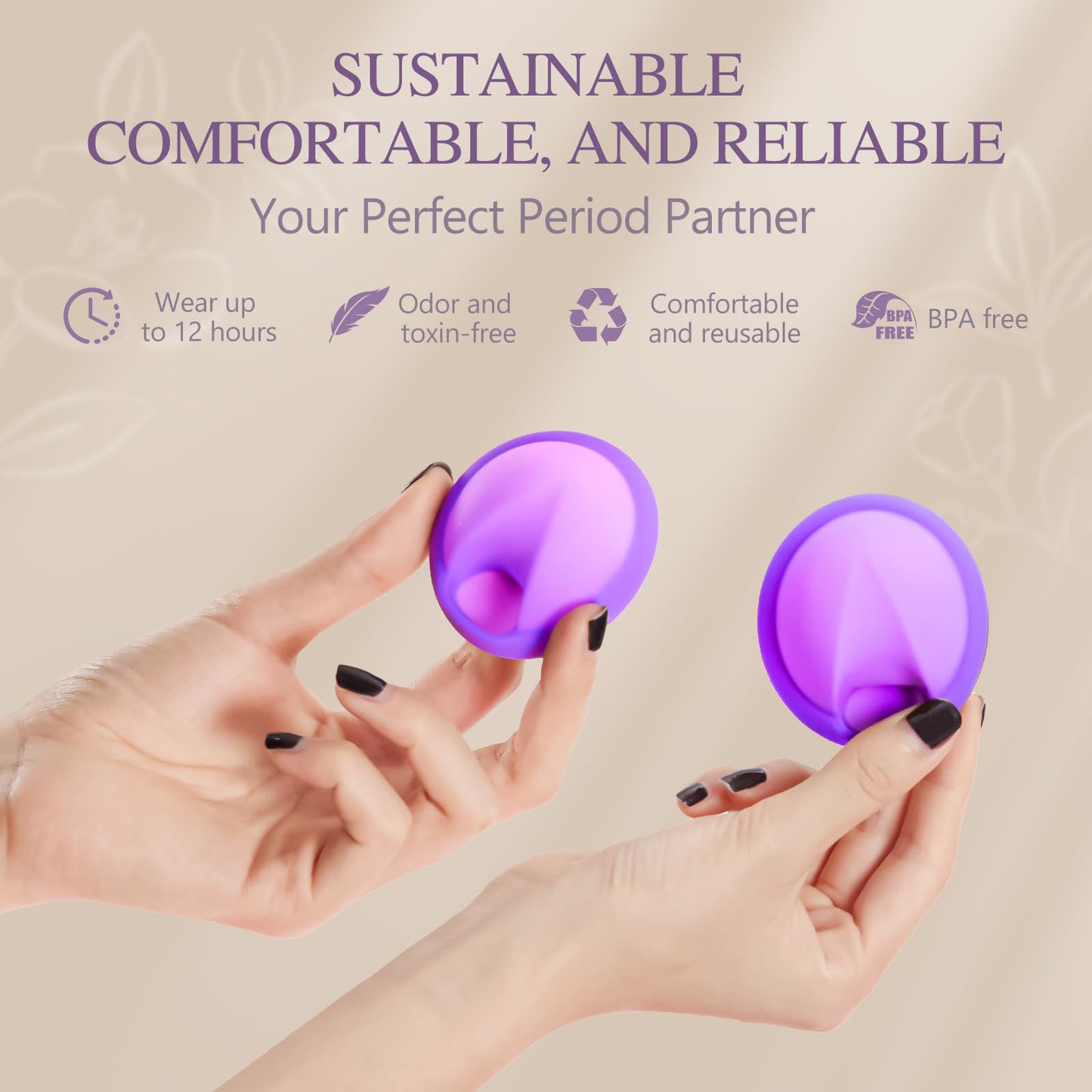 YTYOMUR Reusable Menstrual Disc - Small Size (Pack of 2) | Leakproof, Comfortable, Beginner-Friendly