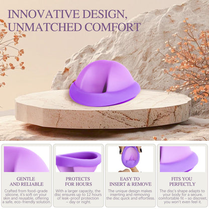 YTYOMUR Reusable Menstrual Disc - Small Size (Pack of 2) | Leakproof, Comfortable, Beginner-Friendly