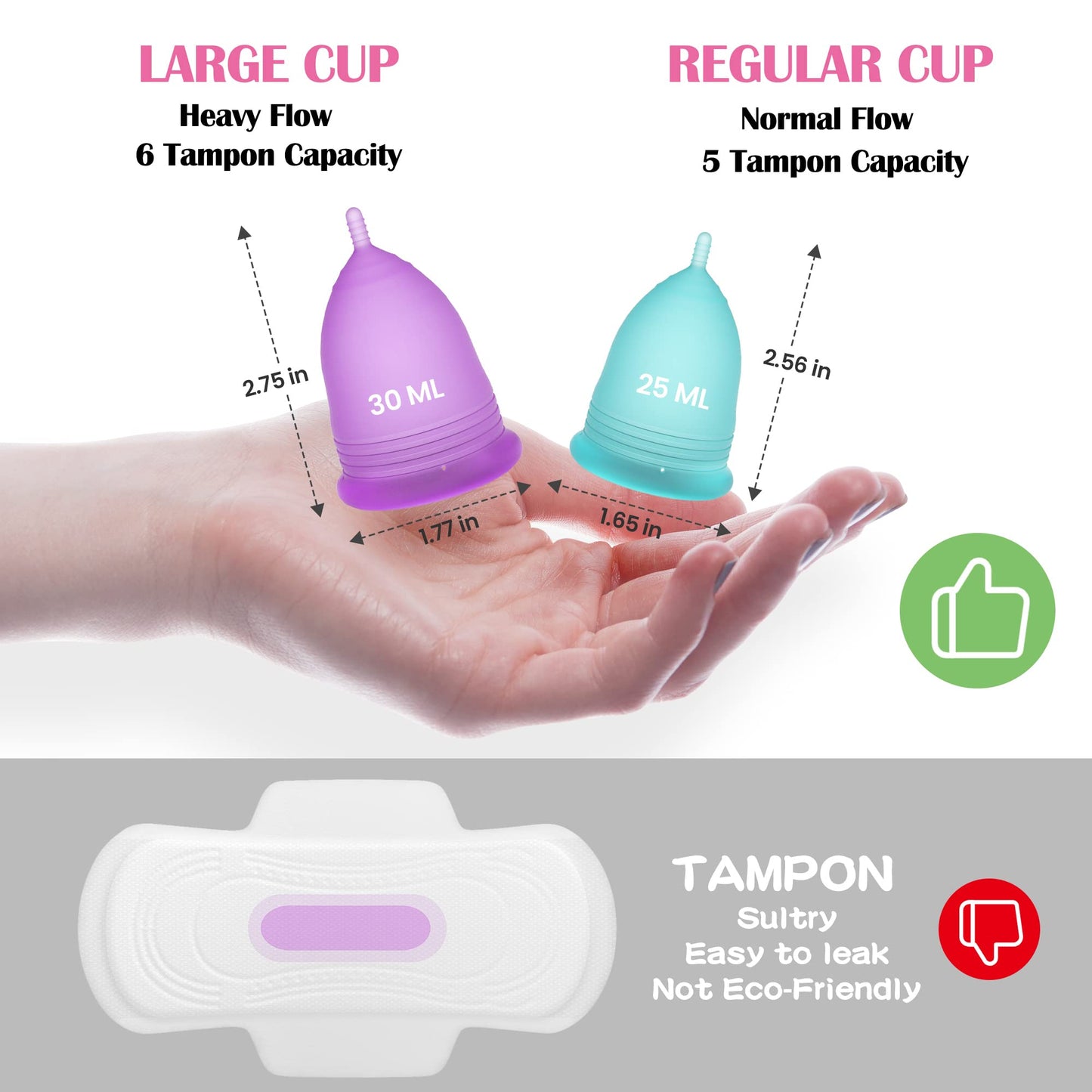 YTYOMUR Menstrual Cup Steamer Sterilizer – 2 Reusable Cups Included | Quick Clean & Travel-Ready