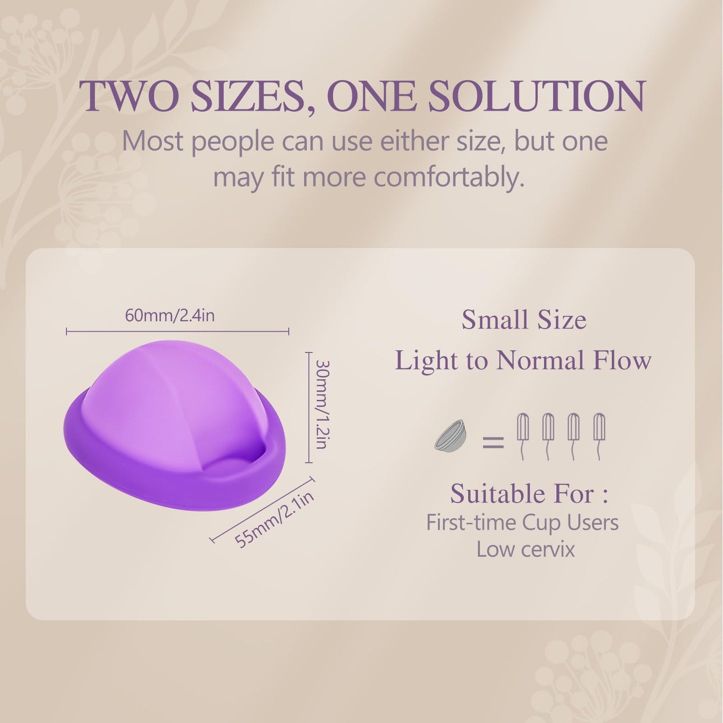 YTYOMUR Reusable Menstrual Disc - Small Size (Pack of 2) | Leakproof, Comfortable, Beginner-Friendly
