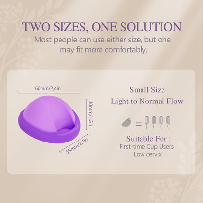 YTYOMUR Reusable Menstrual Disc - Small Size (Pack of 2) | Leakproof, Comfortable, Beginner-Friendly