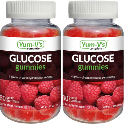 YUM-V'S Glucose Gummies – Fast Acting, Gluten Free & Vegan Berry Flavor