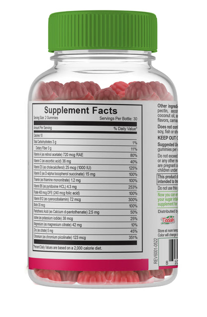 YUM-V'S Multivitamin Gummies - Sugar Free, Keto Friendly Vitamin Gummies (60 Count x 2)