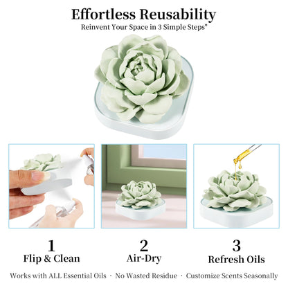 YZIVTAOTIE Jasmine Passive Diffusers – Pre-Scented, No Oil Needed