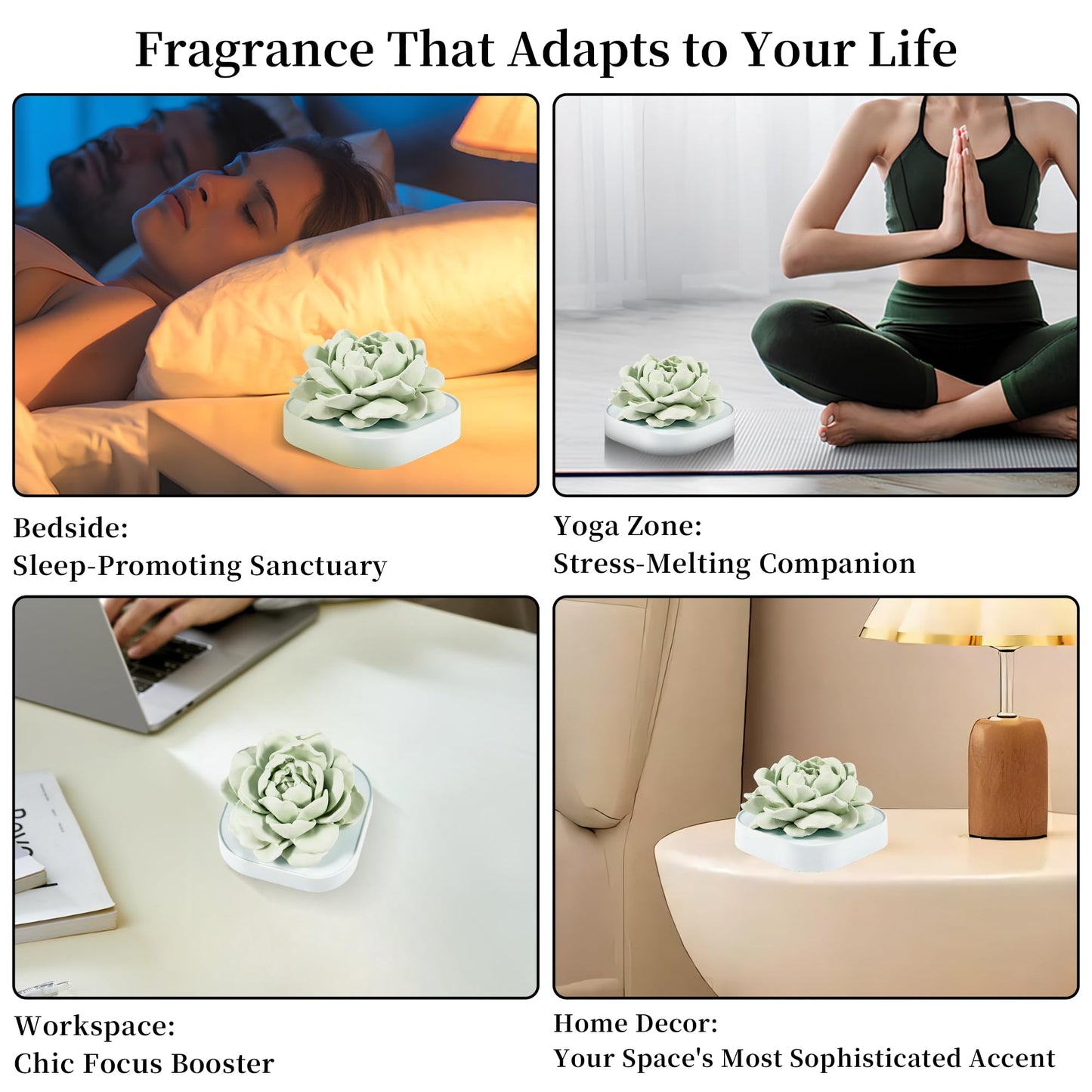 YZIVTAOTIE Jasmine Passive Diffusers – Pre-Scented, No Oil Needed