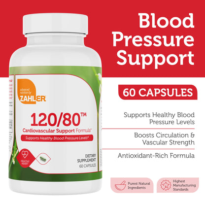 Zahler 120/80 Cardiovascular Support Formula - 60 Capsules