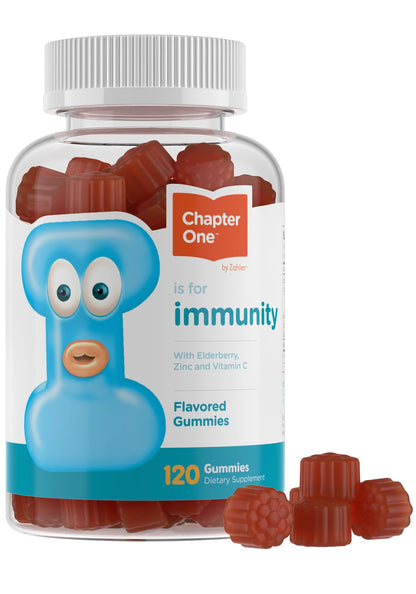 Zahler Chapter One Immune Support Gummies for Kids – Zinc & Black Elderberry, Kosher, Made in USA (120 Gummies)