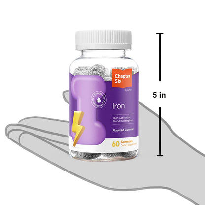 Zahler Chapter Six Iron Gummies – Iron Supplement with Vitamin C for Adults, 60 Flavored Gummies (10 mg) | Kosher Pareve
