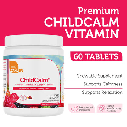 Zahler ChildCalm: Kosher Magnesium Chewables for Kids – Natural Calm & Mood Support