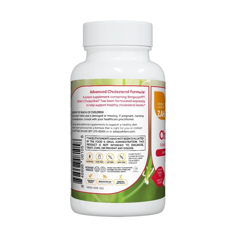 Zahler CholestStall - Cholesterol Support Supplement | Maintains LDL | Certified Kosher | 30 Capsules