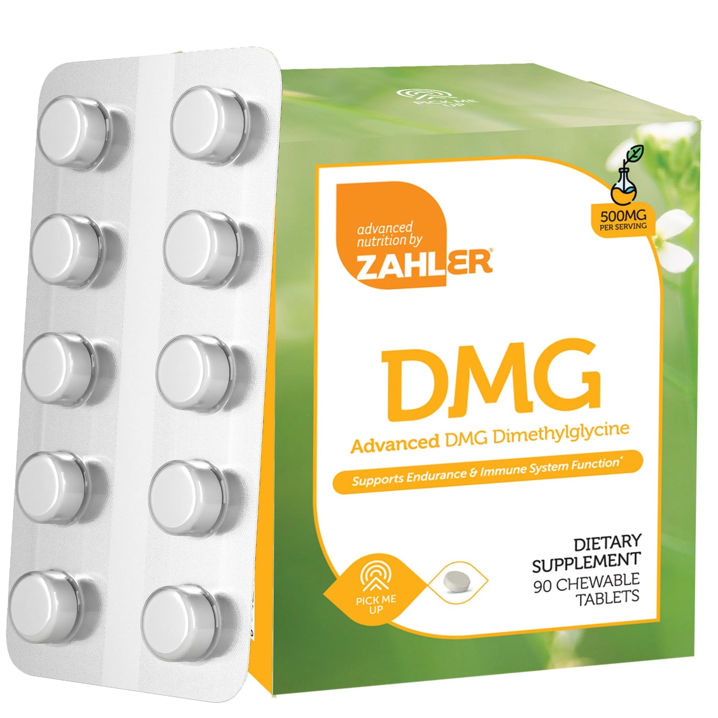 Zahler DMG 500mg Dimethylglycine - Endurance & Immune Support (90 Count)