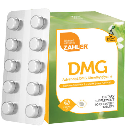 Zahler DMG 500mg Dimethylglycine - Endurance & Immune Support (90 Count)