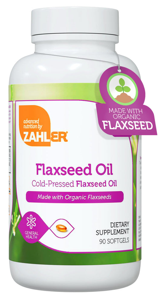 Zahler Flaxseed Oil 1000mg – 90 Softgels, Omega-3 ALA