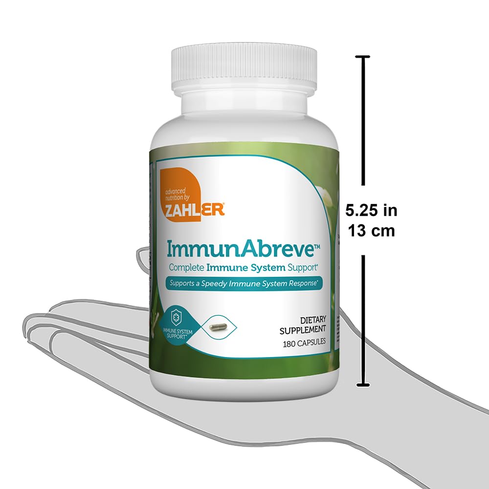 Zahler ImmunAbreve – Powerful Immune Support (180 Capsules) with Vitamin C, European Elder Fruit & Astragalus | Kosher