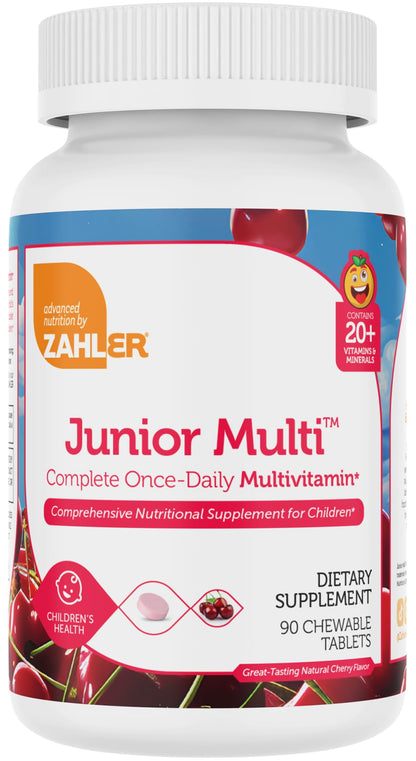 Zahler Kids Multivitamin Chewable | 90 Cherry Flavor | 20+ Vitamins
