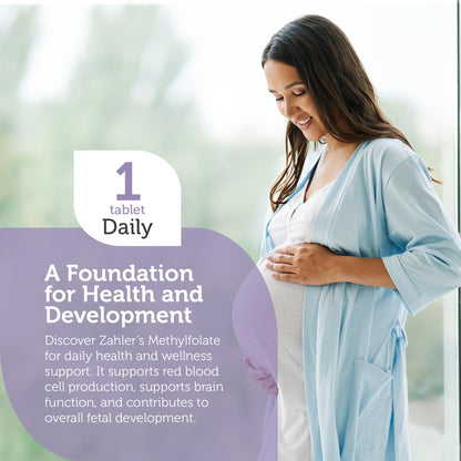Zahler Methylfolate 1000 mcg DFE | L-Methylfolate for Fetal & Genetic Health