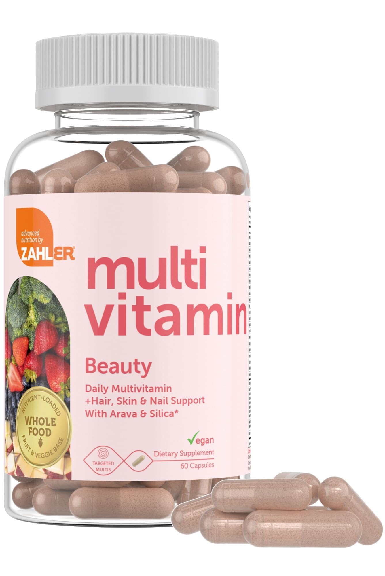 Zahler Multivitamin Beauty + Skin, Hair & Nails Support – 60 Capsules | Kosher, Vegan