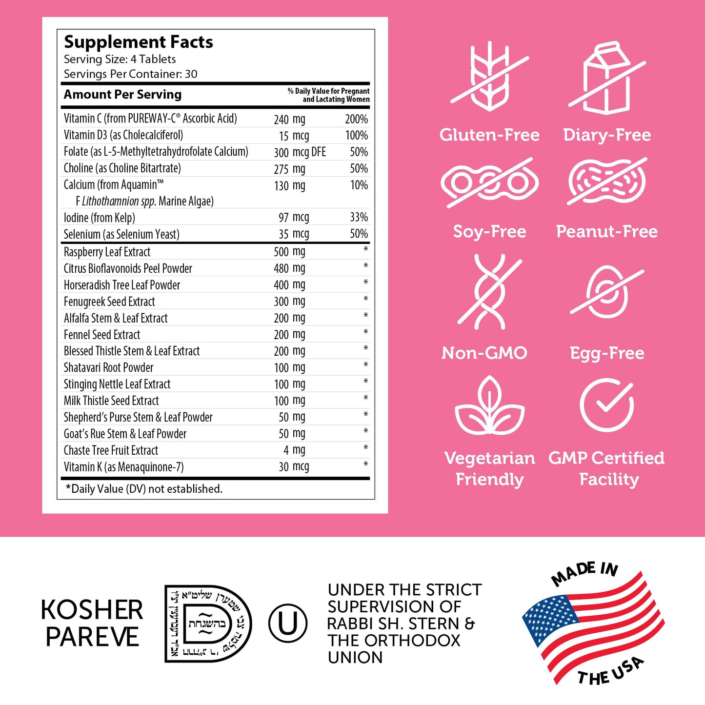 Zahler Postnatal Flow - Advanced Lactation Support | 120 Tablets
