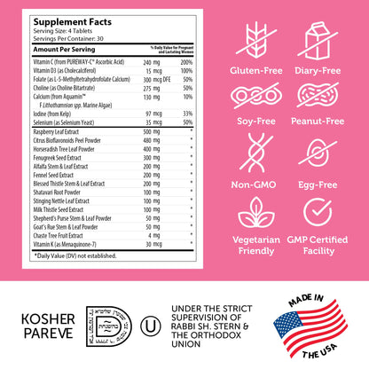 Zahler Postnatal Flow - Advanced Lactation Support | 120 Tablets