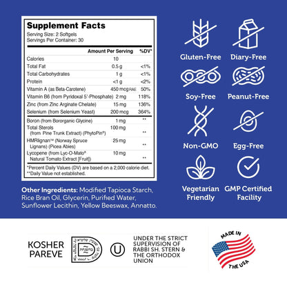 Zahler ProstAid+ Prostate Support – Urinary Flow & Male Health (60 Veggie Softgels) – Made in USA
