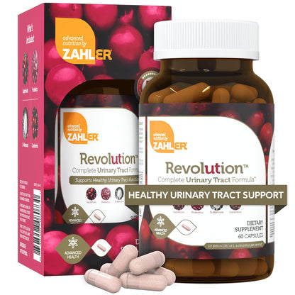 Zahler RevolUTion UTI Health for Women – 1200mg D-Mannose, Cranberry, Probiotics (60 Caps)