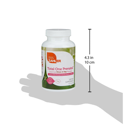 Zahler Total One Prenatal Vitamins – 90 Count | Prenatal Multivitamin with Folic Acid, Iron & 19 Nutrients (Kosher)
