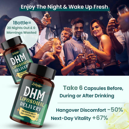 Zaigon Hangover DHM Supplements – Recovery & Liver Support, 240 Capsules