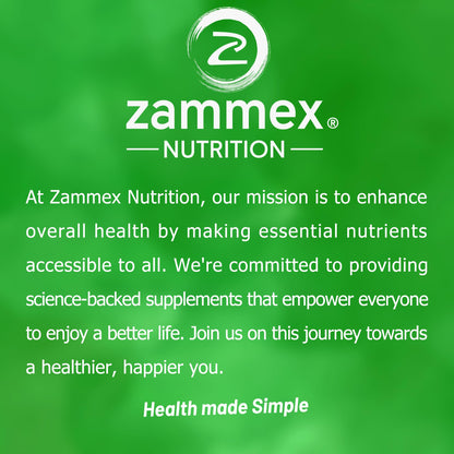 Zammex Bone Broth Plus Turmeric Protein Powder - 8g Hydrolyzed Protein, Non-GMO, 30 Servings