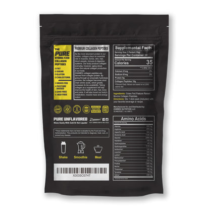 Zammex Premium Collagen Peptides Powder - 30 Travel Packets (Type I & III)