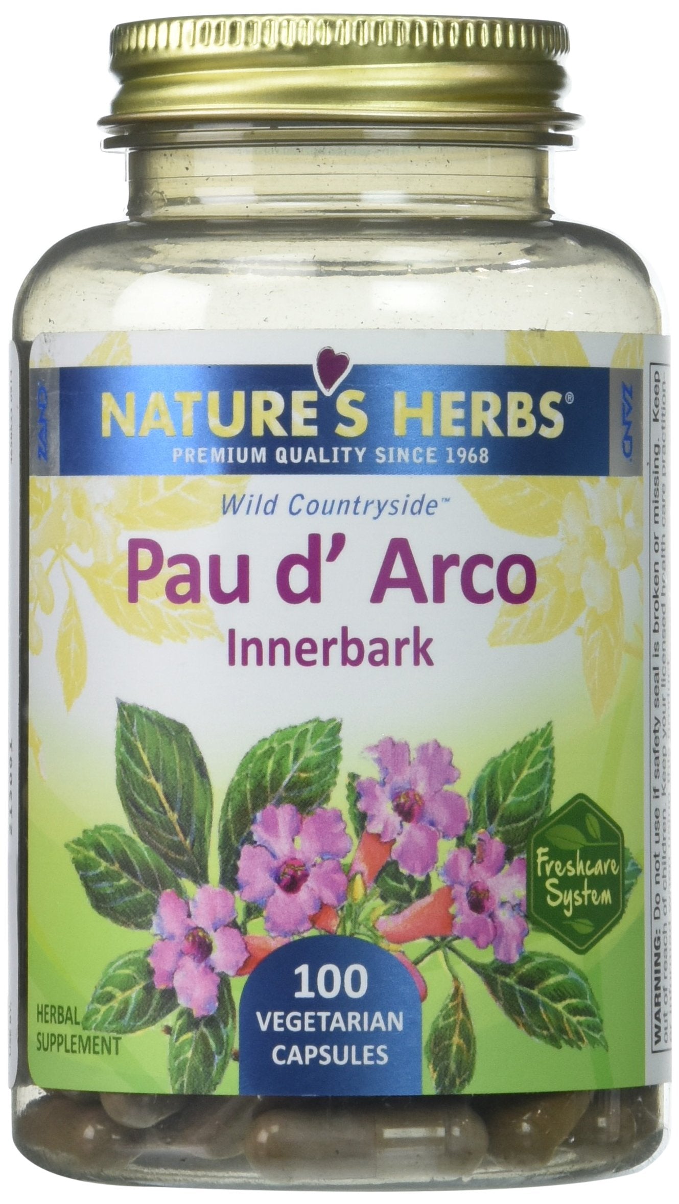 Zand Pau D'Arco Innerbark Capsules, 100 Count – Immune Support & Gut Health