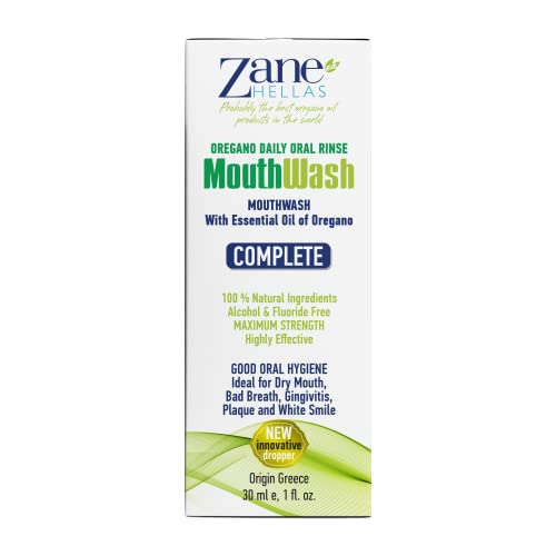 Zane Hellas MouthWash – Oregano Oil & Greek Mastic Herbal Rinse | Alcohol & Fluoride Free