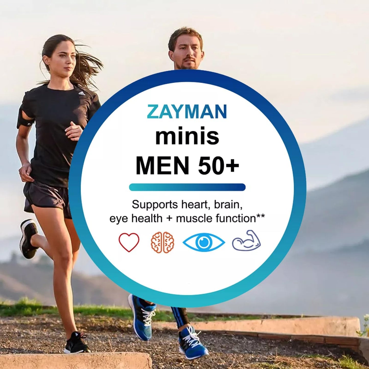 ZAYMAN Minis Multivitamin for Men 50+ | Vitamin D3, Zinc & B-Vitamins | 60 Capsules