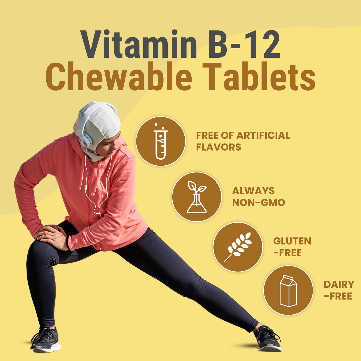 Zaytun Halal Vitamin B12 1000mcg – Energy & Nervous System Support | Vegan, Dairy-Free | 4 Months Supply | Made in USA