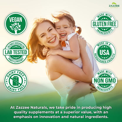 Zazzee Myo-Inositol Capsules — 2000 mg per Serving, 120 Vegan Capsules, 40:1 Ratio, Hormone Balance & Ovarian Support